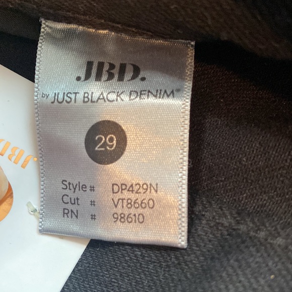 JBD Just Black Denim High Rise Women Black Distressed NWT New With Tag - Picture 6 of 6